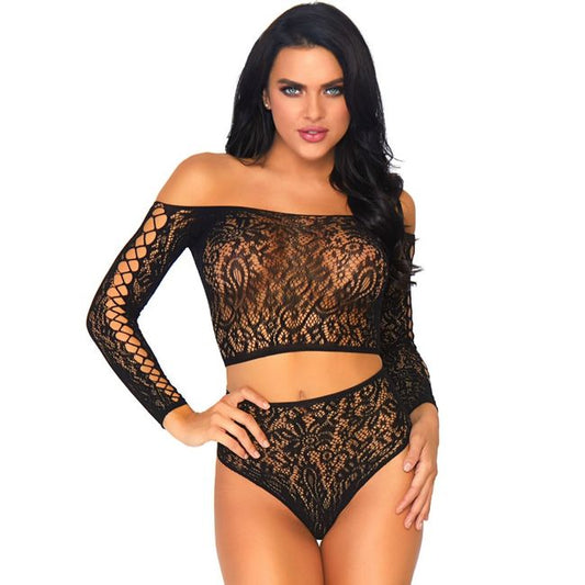 Leg Avenue 2 Pieces Set Top And High Waist Thong Os Leg Avenue 2 Pieces Set Top And High Waist Thong Os - UABDSM