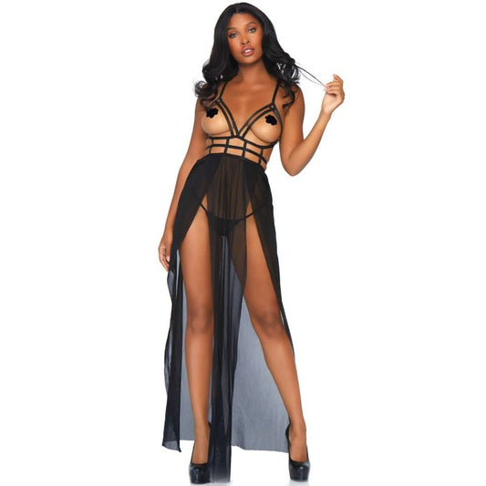 Leg Avenue Cage Maxi Dress And Thong S/m Leg Avenue Cage Maxi Dress And Thong S/m - UABDSM