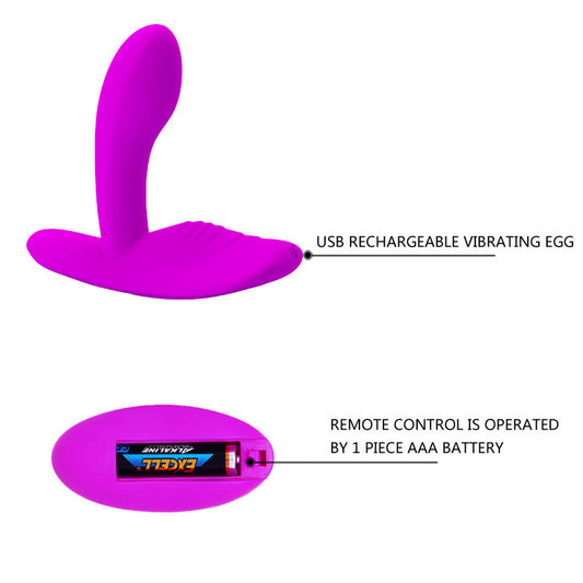 Pretty Love Vibrating Stimulator With Remote Control - UABDSM