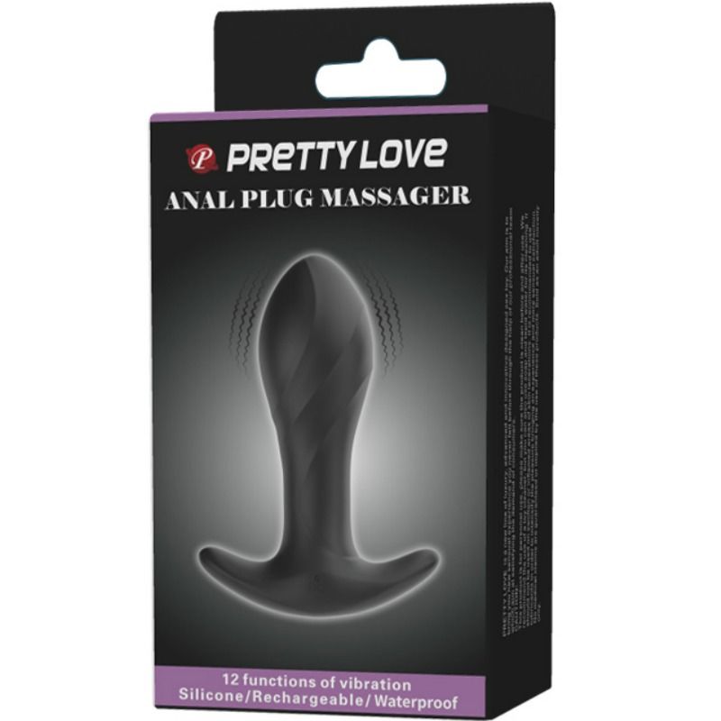 Pretty Love Anal Plug Massager Black - UABDSM