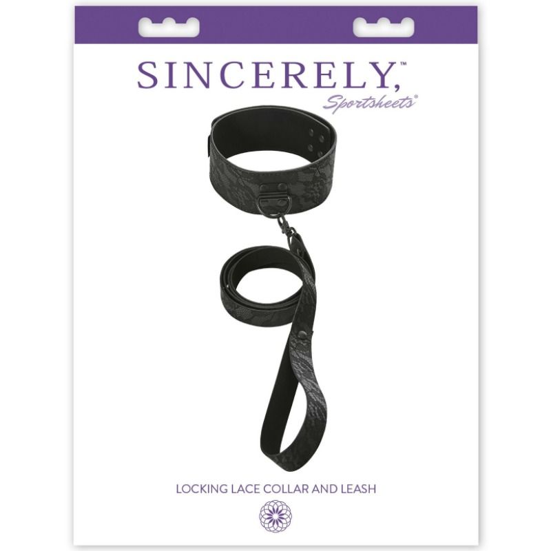 Sportsheets Locking Lace Collar And Leash - UABDSM