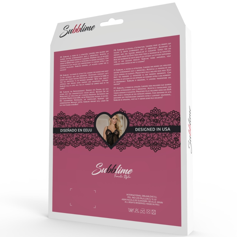 Subblime Babydoll With Bow And Shinny Details Purple S/m - UABDSM