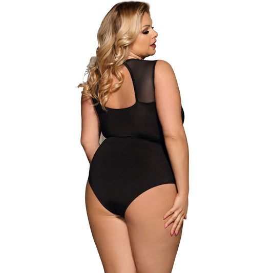 Subblime Queen Plus Opaque Black Teddy - UABDSM