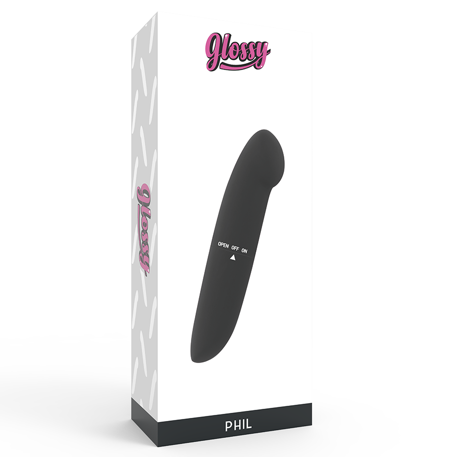 Glossy Phil Vibrator Black - UABDSM