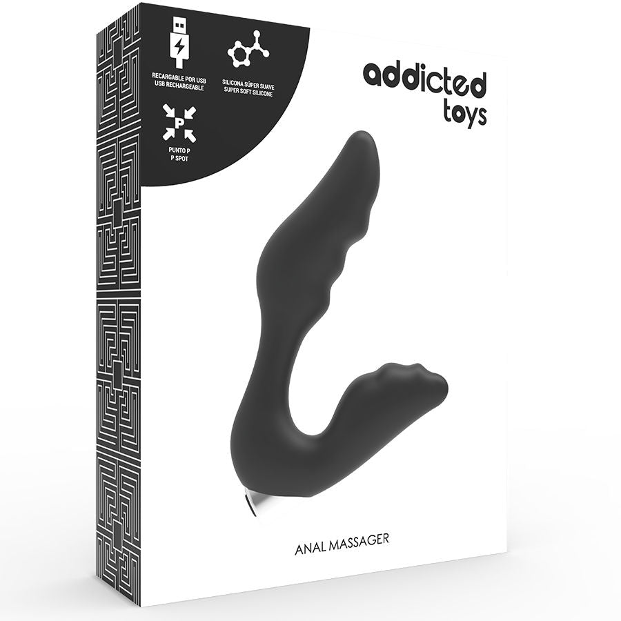 Addicted Toys Black Rechargeable Prosthetic Vibrator - UABDSM