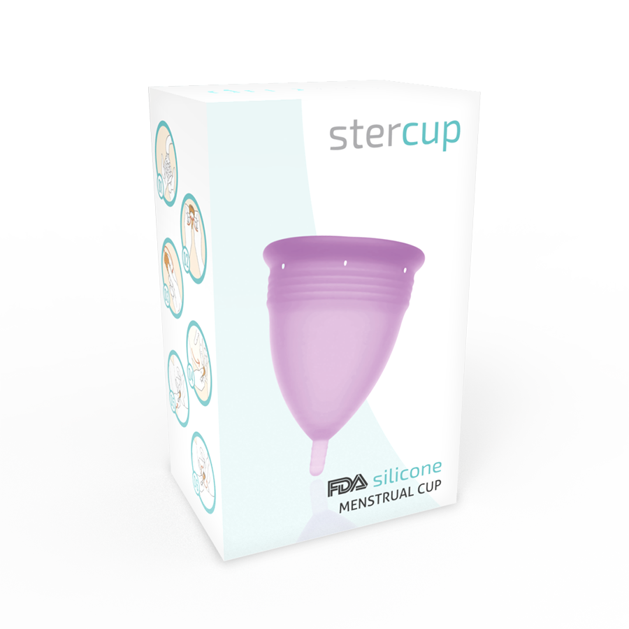 Stercup Menstrual Cup Size L Purple Color Fda Silicone - UABDSM