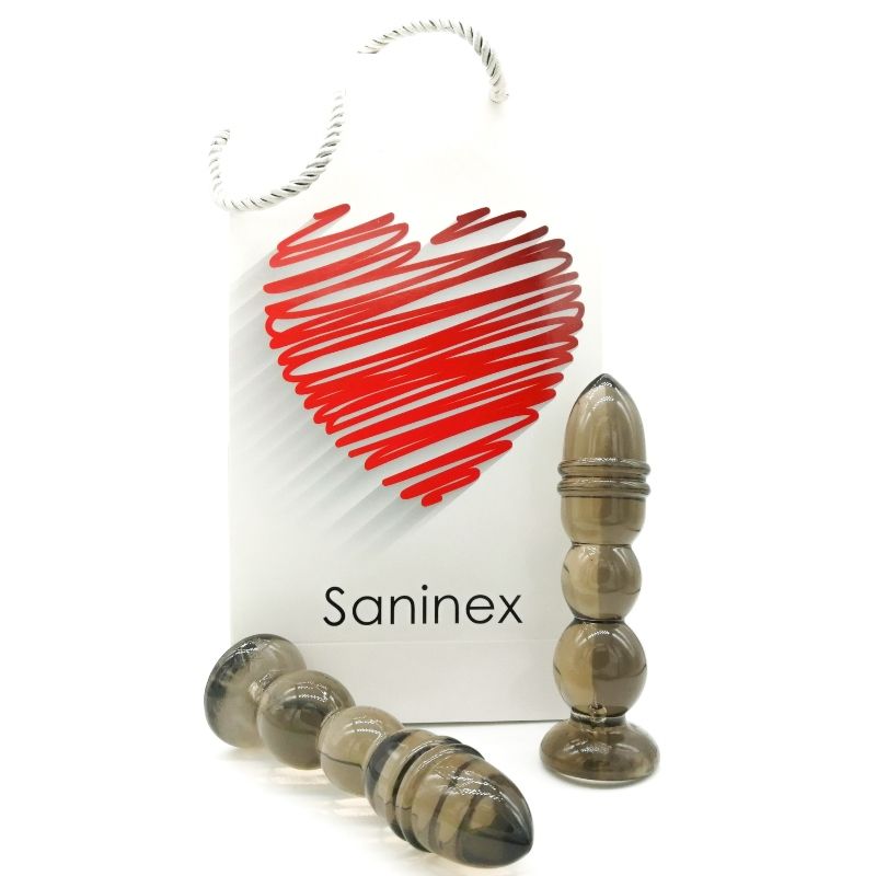 Saninex Delight Plug-dildo Transparent Dark - UABDSM