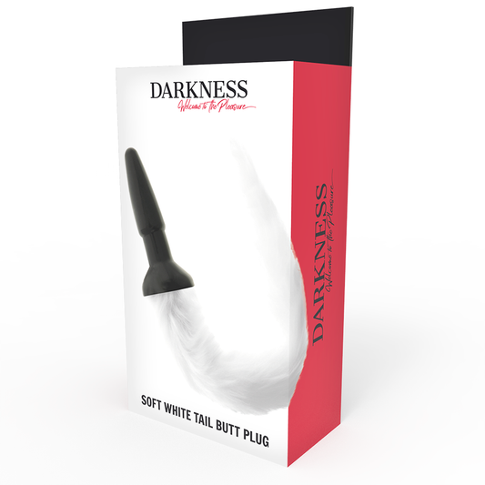 Darkness Tail Butt Silicone Plug -white - UABDSM