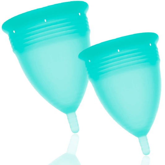 Stercup Menstrual Cup Size S + Size L Pack Aquamarine - UABDSM