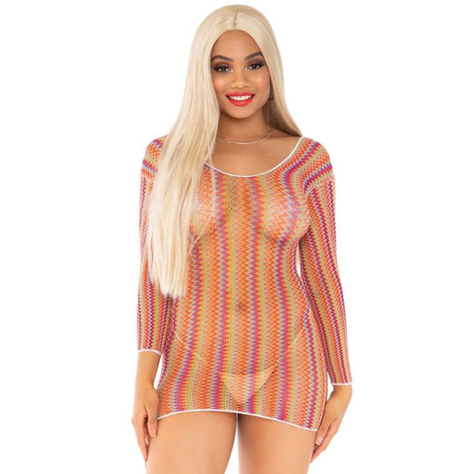 Leg Avenue Zigzag Multicolor Mini Dress One Size Leg Avenue Zigzag Multicolor Mini Dress One Size - UABDSM