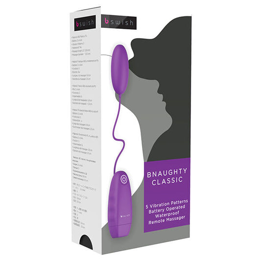 B Swish Bnaughty Classic Vibrating Bullet Purple - UABDSM