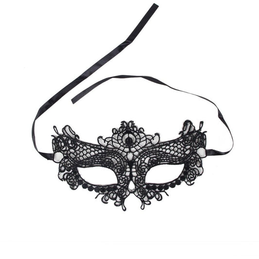 Queen Lingerie Black Lace Mask One Size Queen Lingerie Black Lace Mask One Size - UABDSM
