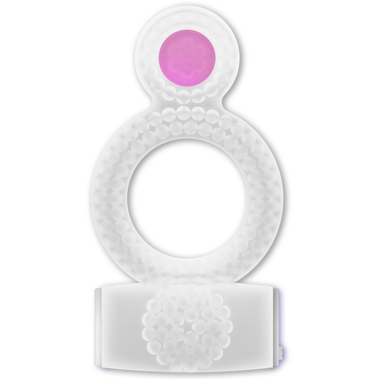 Casual Ring Vibrating Double Pleasure Transparent - UABDSM