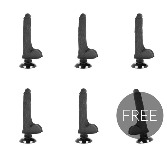 Basecock Realistic Vibrator 2-1 Black 18.5 Cm 5+1 Free Basecock Realistic Vibrator 2-1 Black 18.5 Cm 5+1 Free - UABDSM