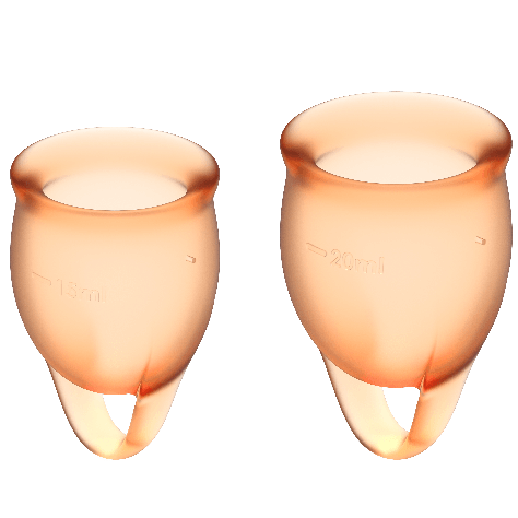 Satisfyer Feel Confident Menstrual Cup Orange 15+20ml Satisfyer Feel Confident Menstrual Cup Orange 15+20ml - UABDSM