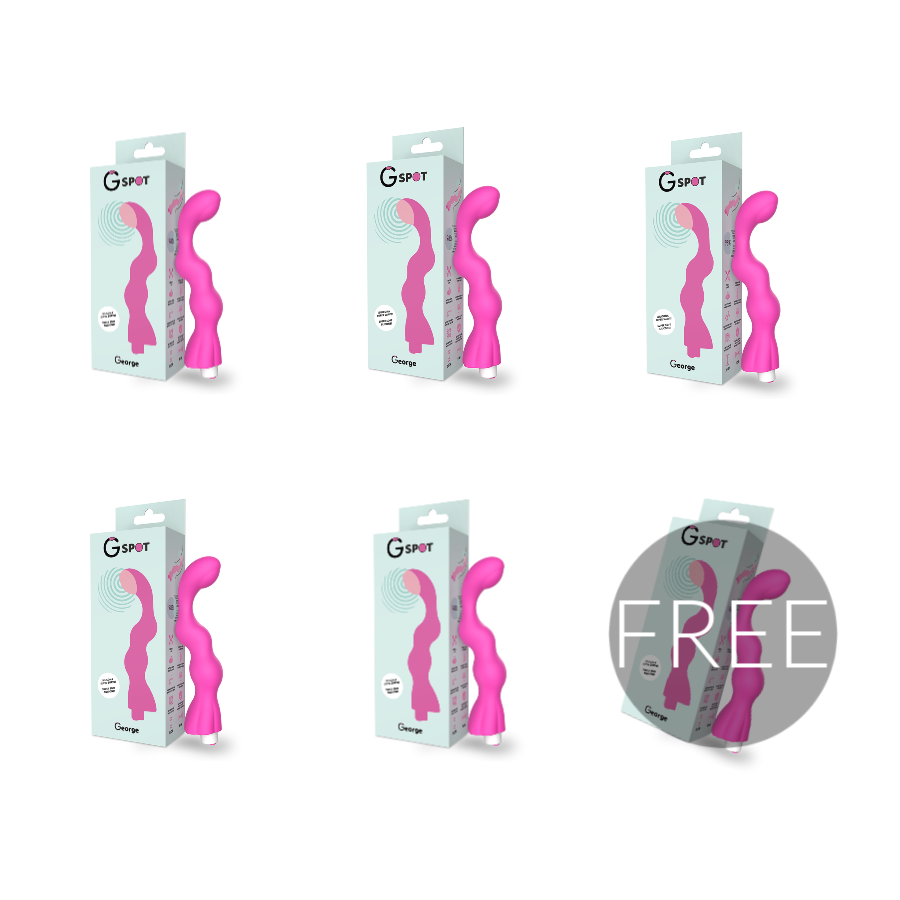 G-spot George Pink Vibrator 5+1 Free - UABDSM