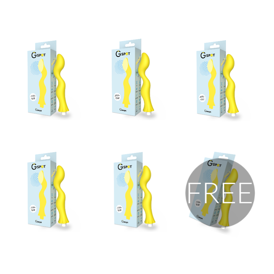 G-spot Gavyn Yellow Vibrator 5+1 Free - UABDSM