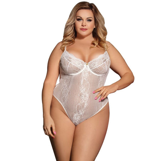 Queen Lingerie White Teddy Plus Size Queen Lingerie White Teddy Plus Size - UABDSM