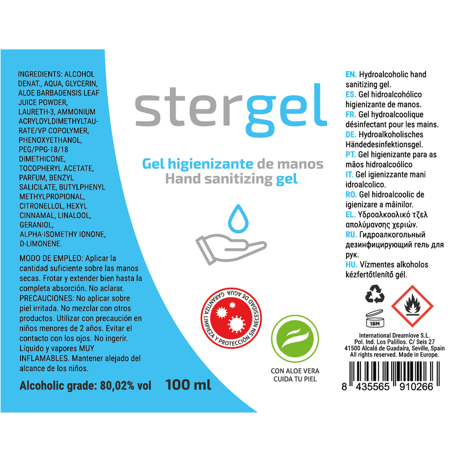Stergel Hidroalcoholico Disinfectant Covid-19 100ml - UABDSM
