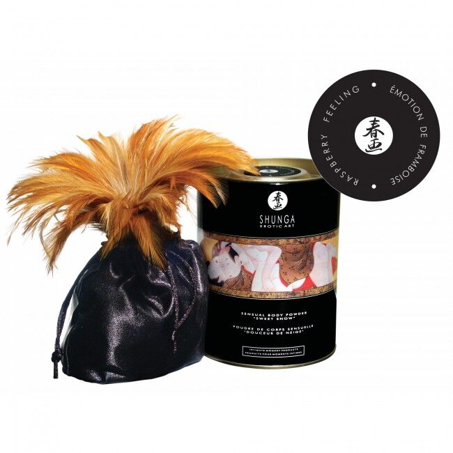 Shunga Body Powder Sweet Snow Raspberry Feeling - UABDSM