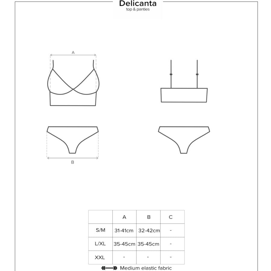 Obsessive - Delicanta Top And Panties S / M - UABDSM