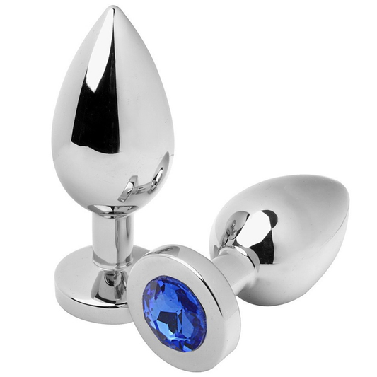 Metalhard Anal Plug Diamond Blue Small 5.71cm Metalhard Anal Plug Diamond Blue Small 5.71cm - UABDSM