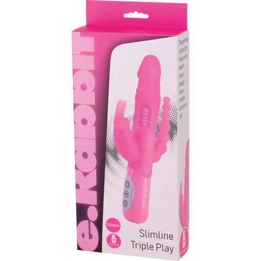 Sevencreations E Rabbit Slimine Triple Play- Vibrator Triple Stimulation Pink - UABDSM