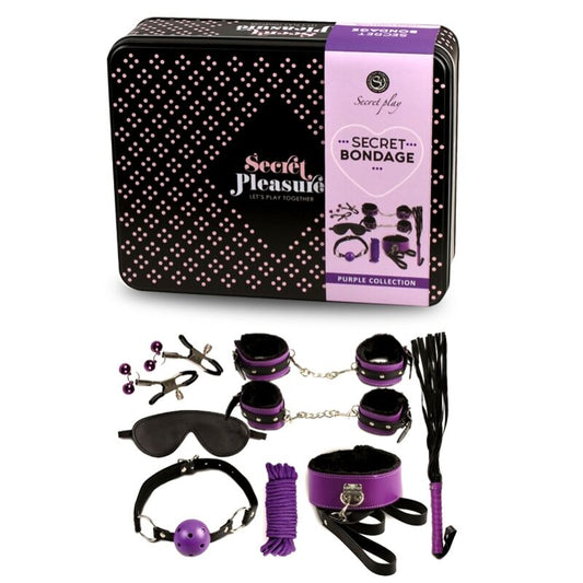 Secretplay Bdsm Set 8pcs Purble /black. Secretplay Bdsm Set 8pcs Purble /black. - UABDSM