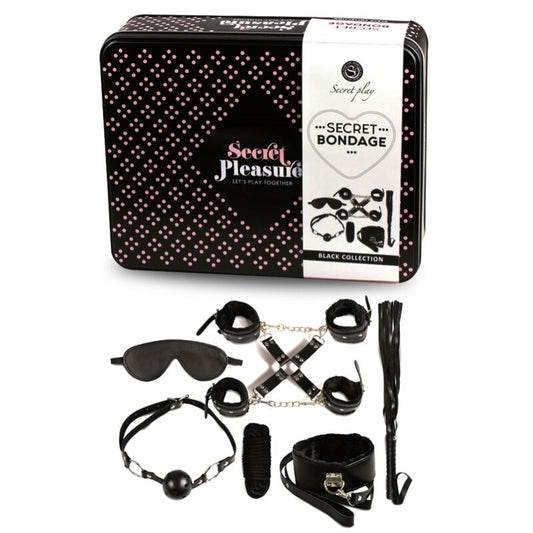 Secret Play Bdsm Set 8pcs Black - UABDSM