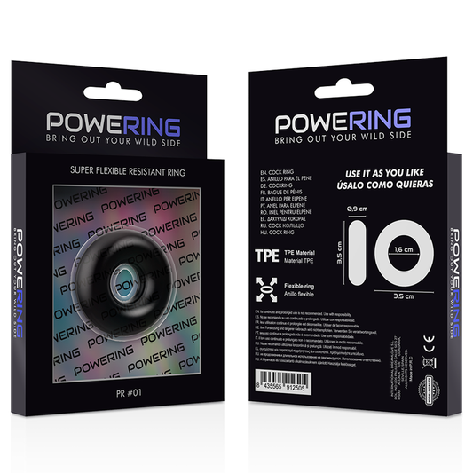 Powering Super Flexible Resistant Ring 3.5cm Black - UABDSM