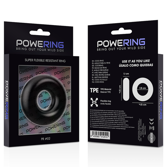 Powering Super Flexible Resistant Ring 4.5cm Black - UABDSM
