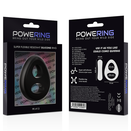 Powering Super Flexible Resistant Ring Pr13 Double Black - UABDSM