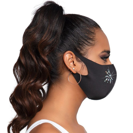 Leg Avenue Fleur Rhinestone Face Mask - UABDSM