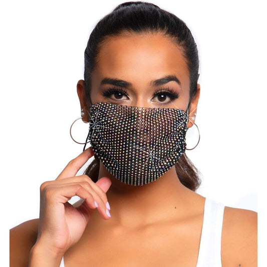 Leg Avenue Harlow Rhinest Face Mask - Black Leg Avenue Harlow Rhinest Face Mask - Black - UABDSM