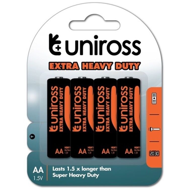 Uniross Battery Salina Aa R6 Pack 4 - UABDSM