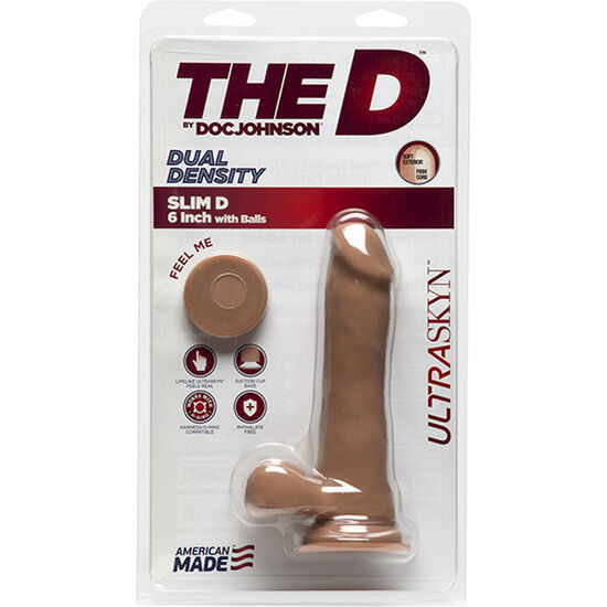 Doc Johson Slim D 6 Inch Ultraskyn Caramel - UABDSM