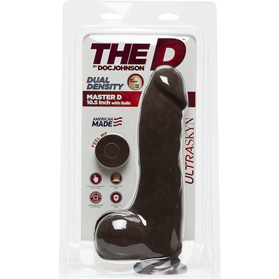 Doc Johnson Master D 10.5 Inch Ultraskyn Brown - UABDSM