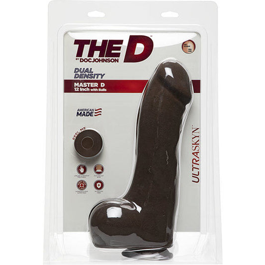 Doc Johnson Master D 12 Inch Ultraskyn Brown - UABDSM