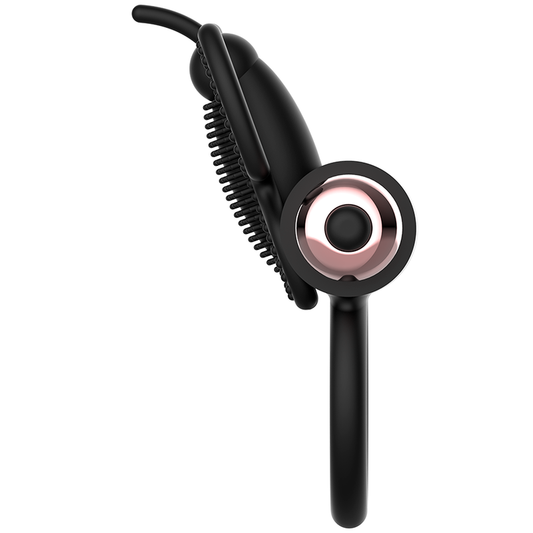 Coquette Chic Desire Cock Ring Butterfly With Vibrator Black/ Gold - UABDSM