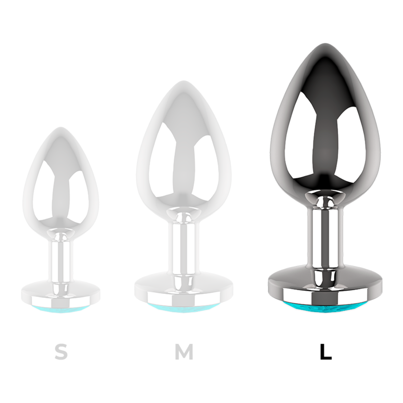 Coquette Chic Desire Anal Plug Metal Blue Color Size L 4 X 9cm - UABDSM