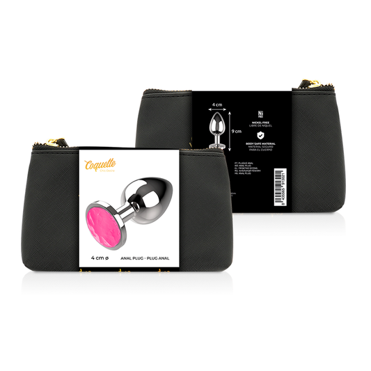 Coquette Chic Desire Anal Plug Metal Pink Color Size L 4 X 9cm - UABDSM