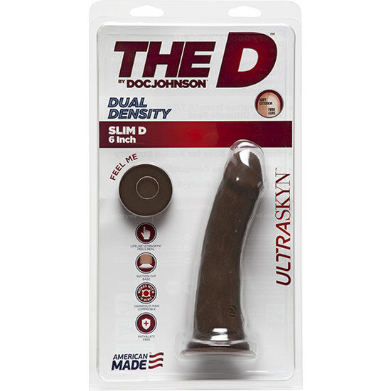 Doc Johnson Slim 16.51cm Ultraskyn Brown - UABDSM