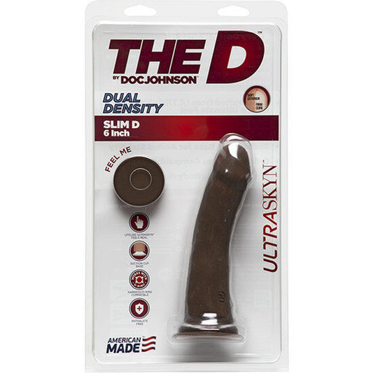 Doc Johnson Slim 16.51cm Ultraskyn Brown - UABDSM