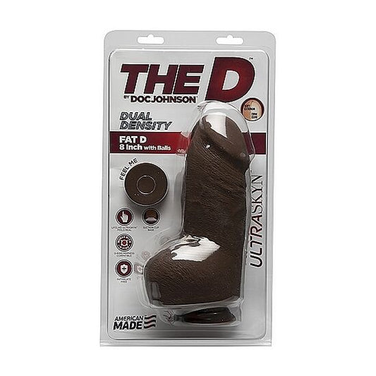 Doc Johnson Fat D 14cm With Balls -ultraskyn Brown - UABDSM