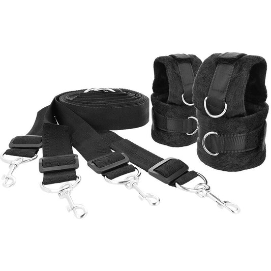 Darkness Interlace Over And Under Bed Restraint Set - UABDSM
