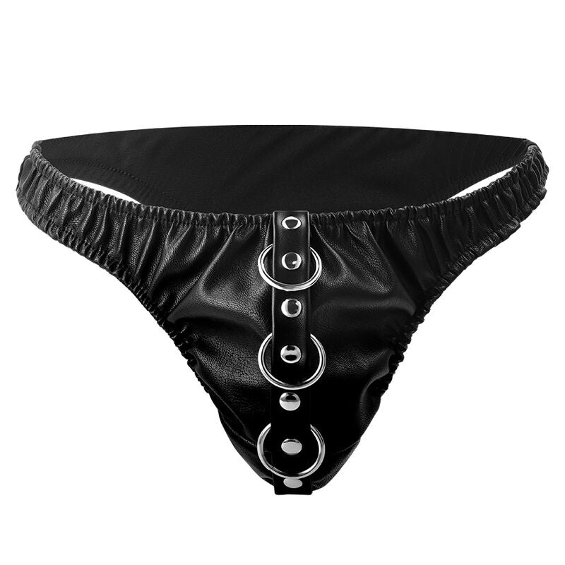 Darkness Black Underpants With Leash - UABDSM