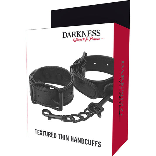Dark Ness Textured Thin Handcuffs - UABDSM