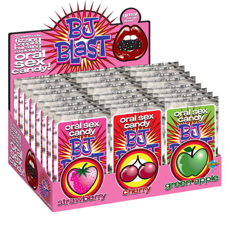 Pipedrams Bj Blast - Strawberry / Cherry And Green Apple - Display - 36 Pc - UABDSM