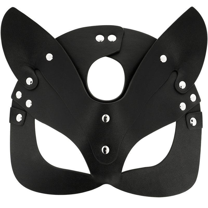 Coquette Chic Desire Vegan Leather Mask With Cat Ears - UABDSM