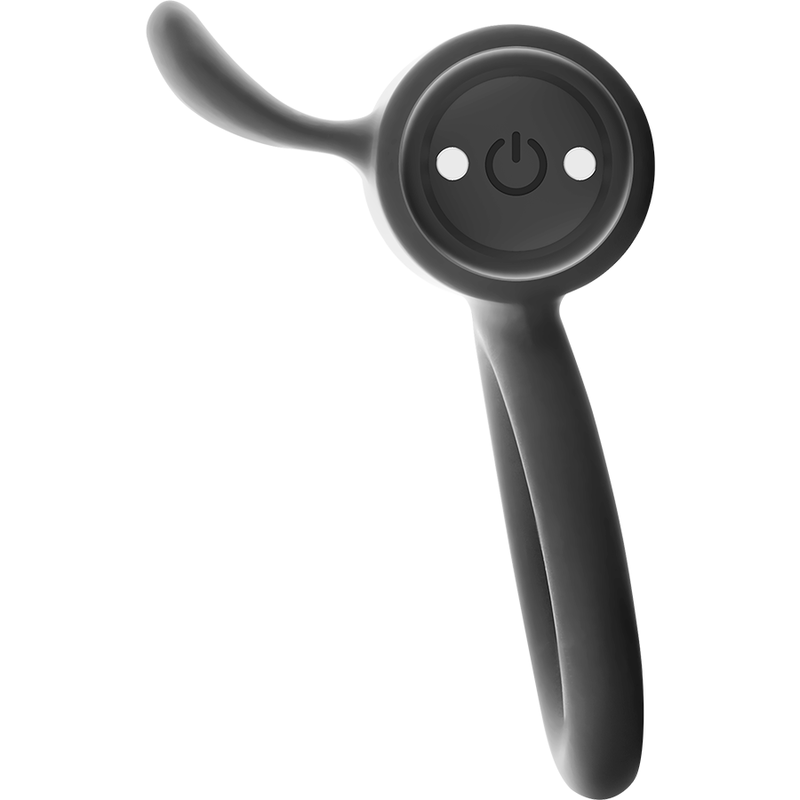 Black&silver Cameron Rechargeable Vibrating Ring Black - UABDSM